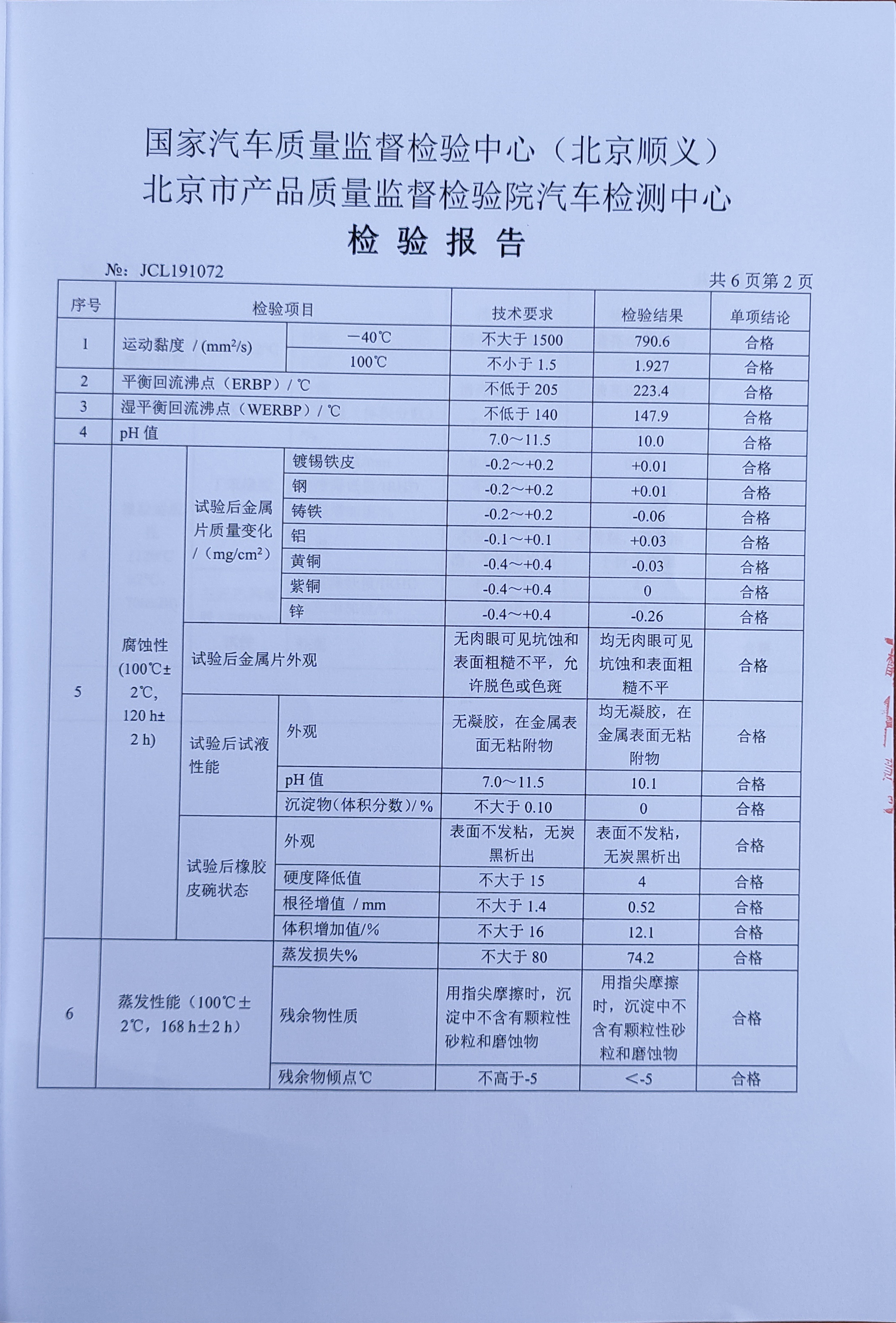 制动液检测报告2